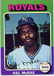 1975 Topps Baseball Cards      268     Hal McRae